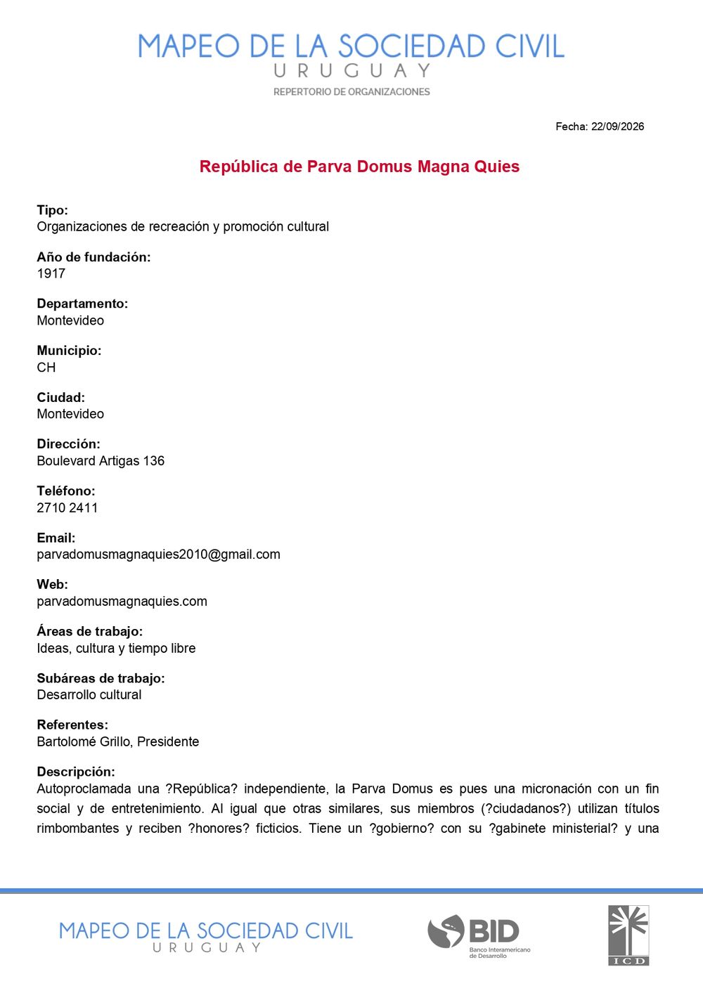 República de Parva Domus Magna Quies  