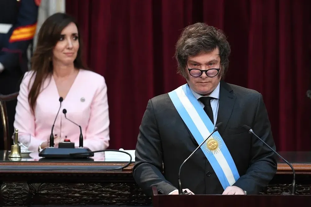El presidente javier Milei, y la vice Victoria Villarruel.