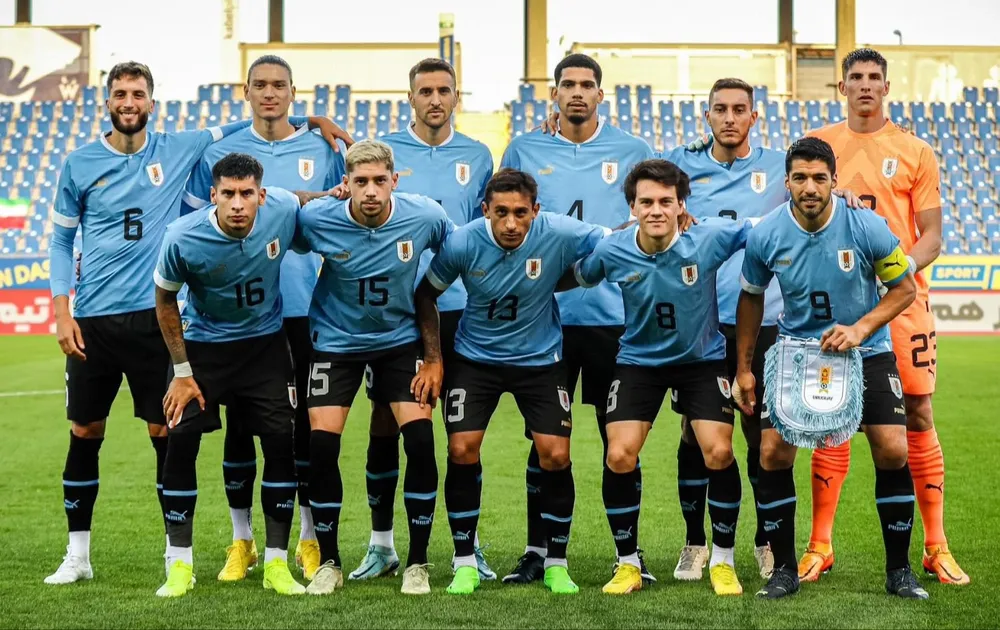 Equipo de Uruguay que jugó el amistoso ante Irán