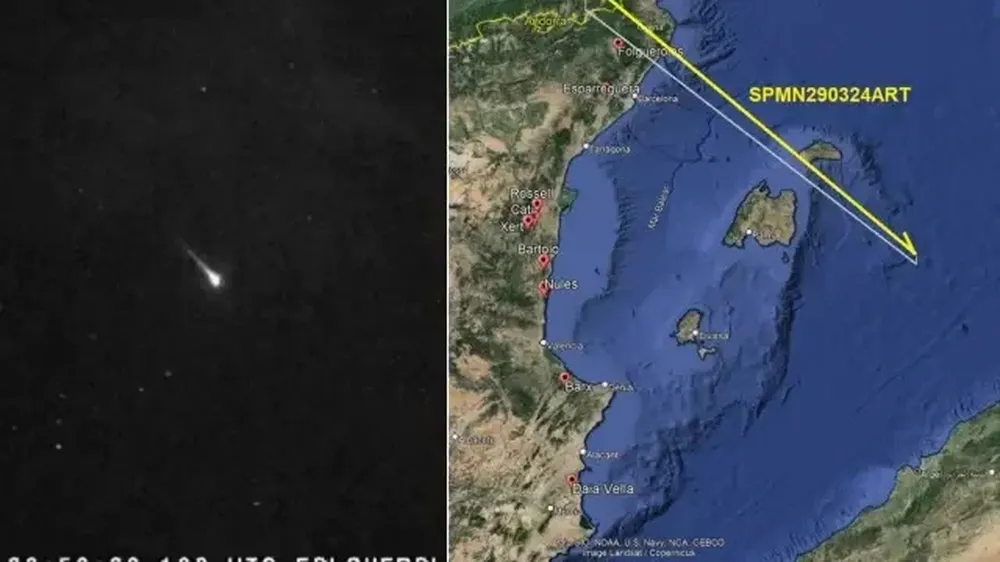 El territorio de España que recorrió el bólido.