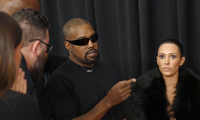 Kanye West en la entrega de los premios Grammy