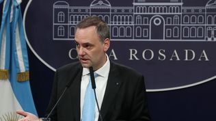 Manuel Adorni portavoz presidencial de Argentina.