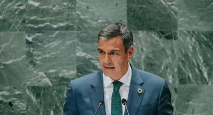 El presidente español, Pedro Sánchez, en la Asamblea General de la ONU.