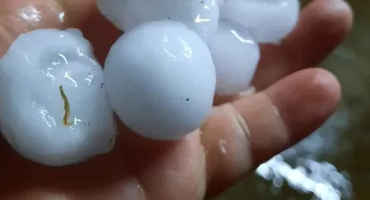 Granizo en Artigas compartido por @Estacion_bcp