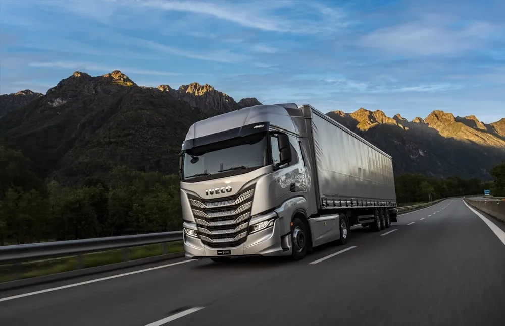 Camión S-Way de gas natural comprimido (GNC), que se ensambla en Madrid,