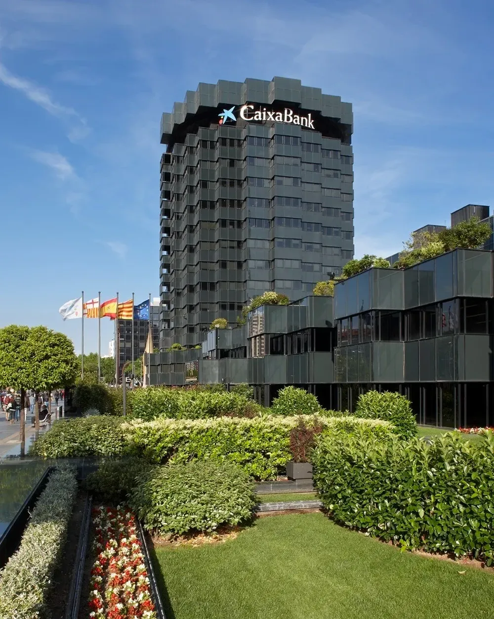 Sede corporativa de CaixaBank en Barcelona.