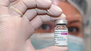 Vial de vacuna de AstraZeneca