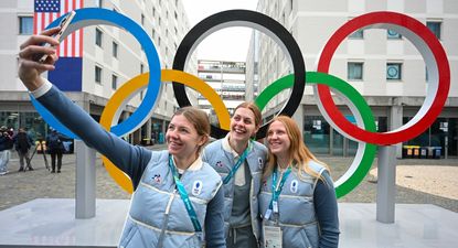 Parte del equipo de Francia en los Juegos Olímpicos de Invierno en Milano Cortina