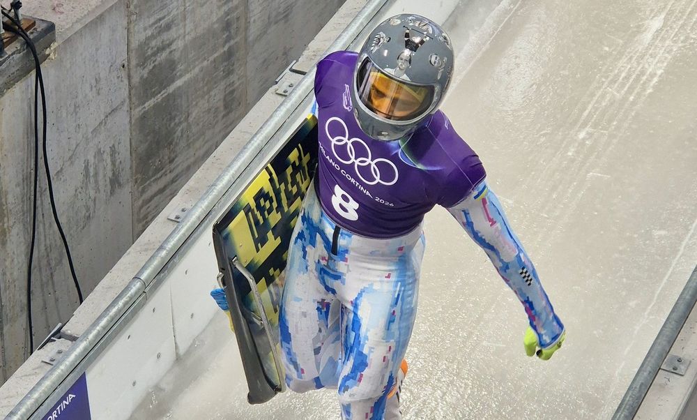 Vladyslav Heraskevych en una de las prácticas previas a su expulsión de los JJOO