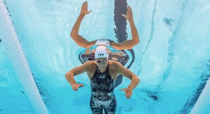 Katie Grimes en 400 medios combinados en la piscina de Juegos Olímpicos París 2024