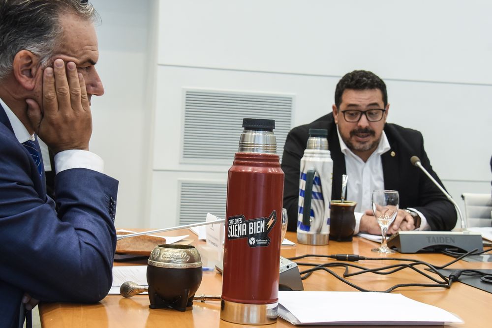 Alejandro Sánchez y Yamandú Orsi en Consejo de Ministros. Archivo