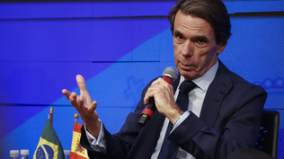 José María Aznar al disertar en la Asociación Comercial de São Paulo.