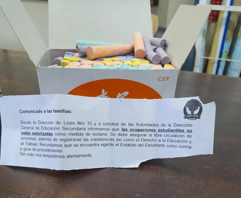 Comunicado del Liceo N°15 Ibiray a las familias de los estudiantes