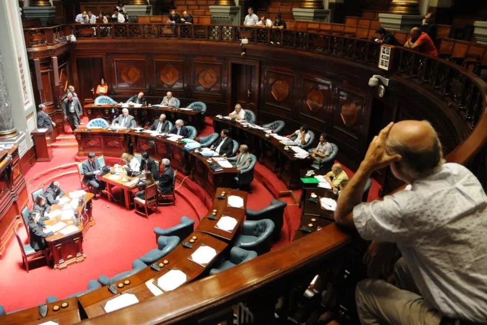 Eduardo Bonomi en el Parlamento
