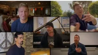 En pijama y desde el living: así cantaron los Backstreet Boys para sus fans