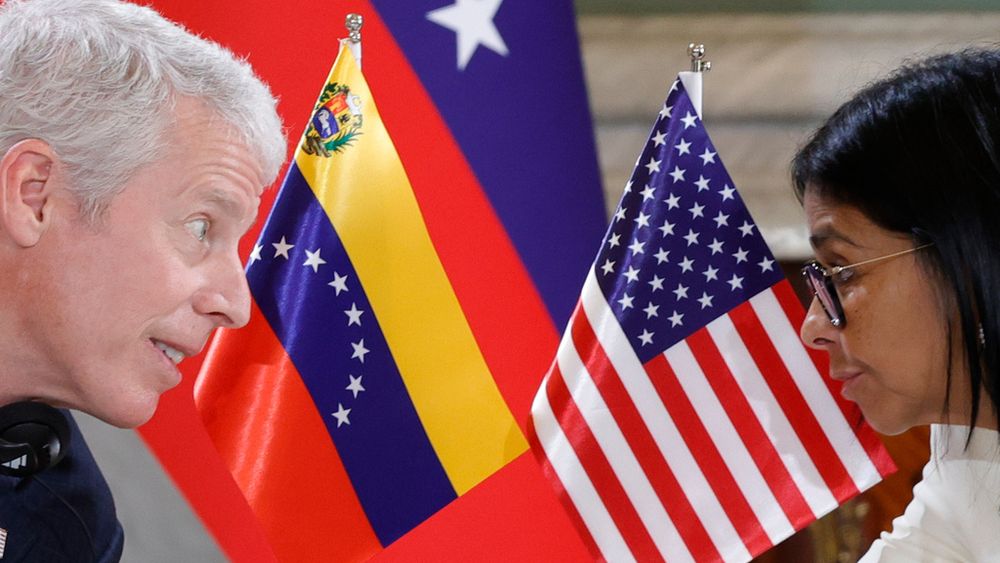 Delcy Rodríguez y el sectetario de Energía de EEUU Chris Wright