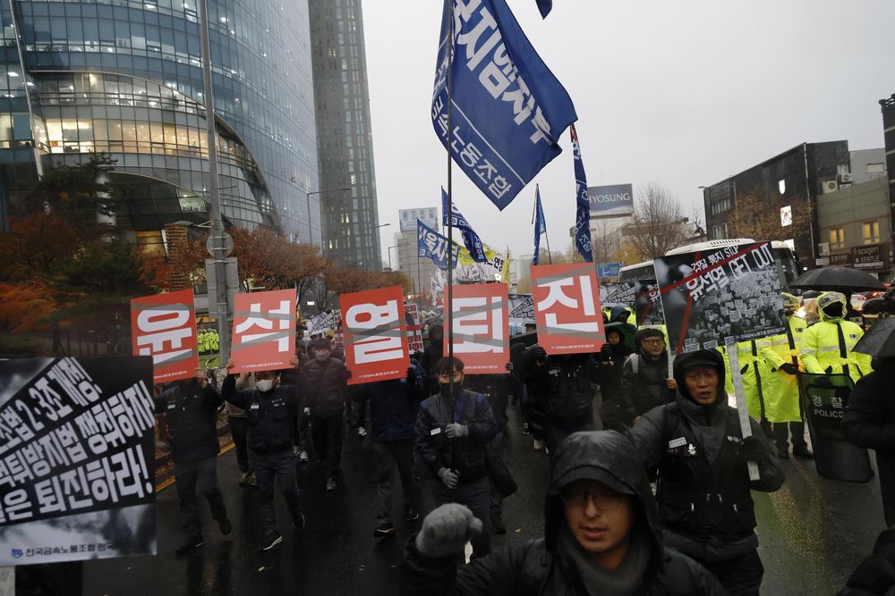 Protestas en Corea del Sur.