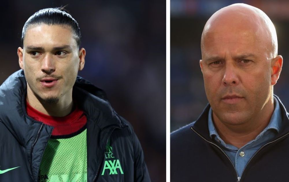 Darwin Núñez y Arne Slot