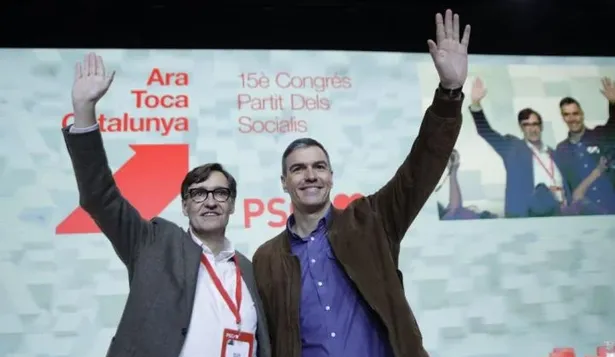Salvador Illa y Pedro Sánchez