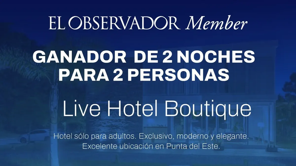 Ganador de 2 noches de hotel para 2 personas en Live Hotel Boutique