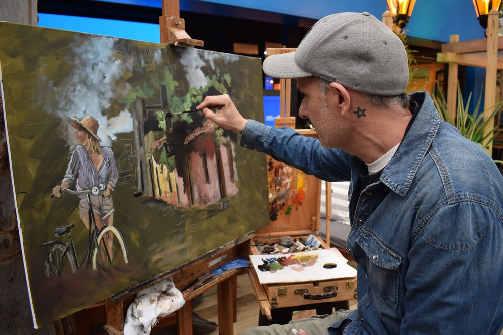 Expo Prado y sus curiosidades: pintando en vivo y en directo.