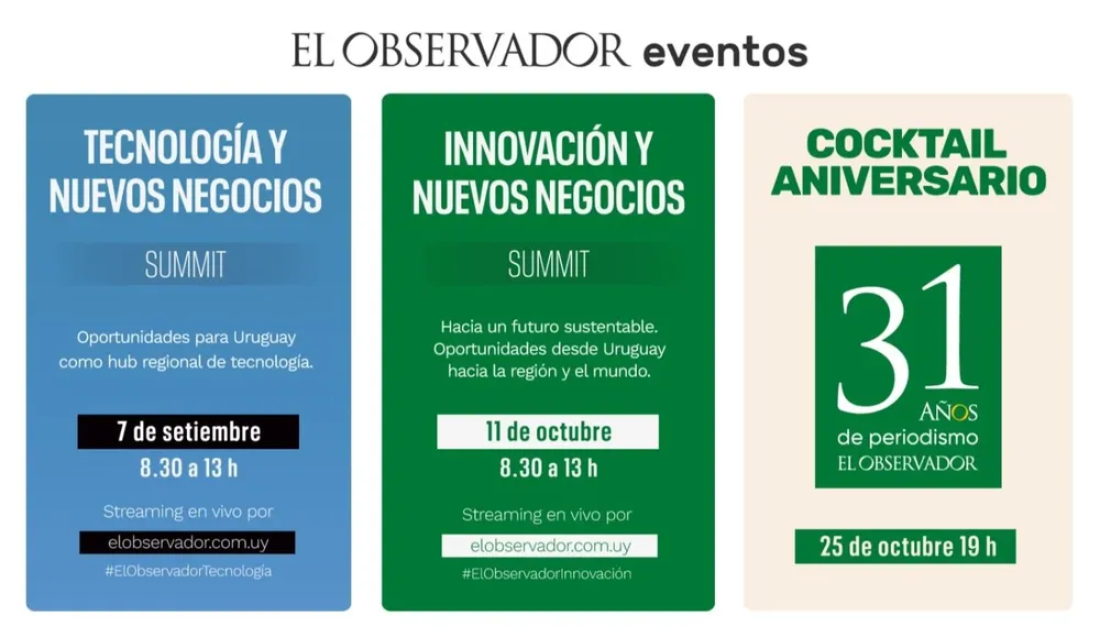 El calendario de El Observador Eventos
