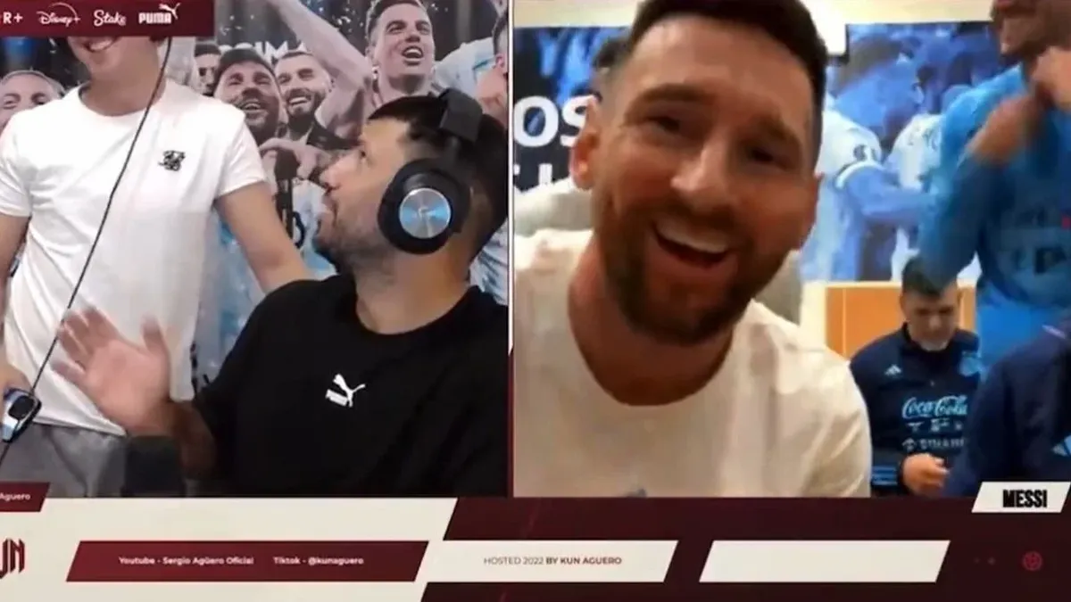 Messi se divirtió con el Kun Agüero durante una transmisión en vivo en ...