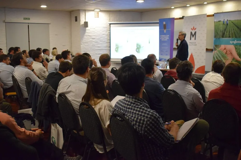 Hoffman, durante su exposición en la jornada de Syngenta y Grupo Macció.