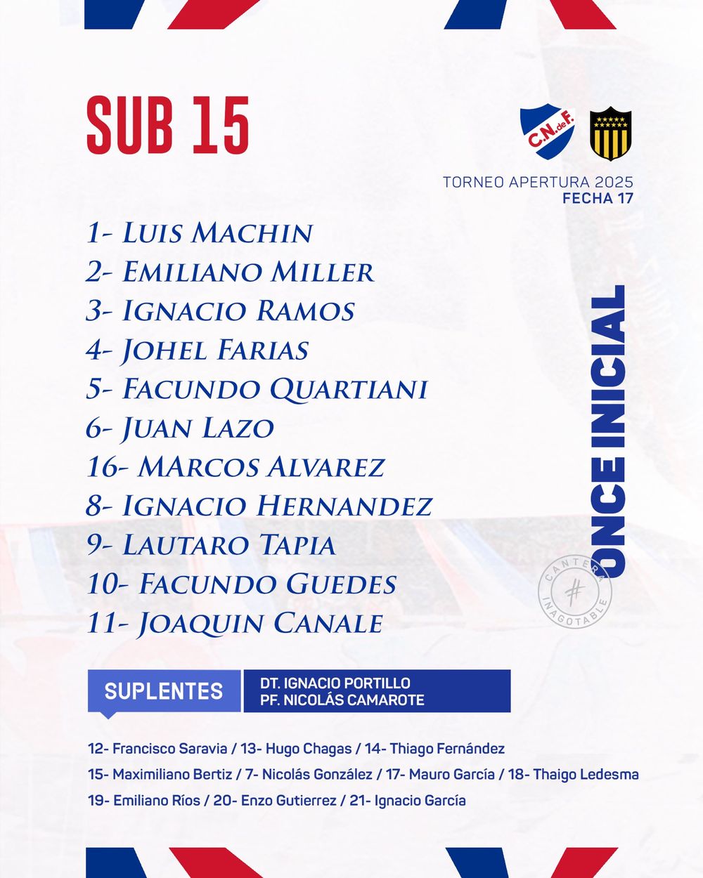 La sub 15 de Nacional La sub 15 de Nacional