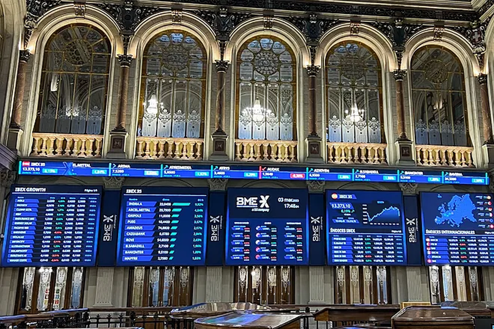 Interior de la Bolsa de Madrid