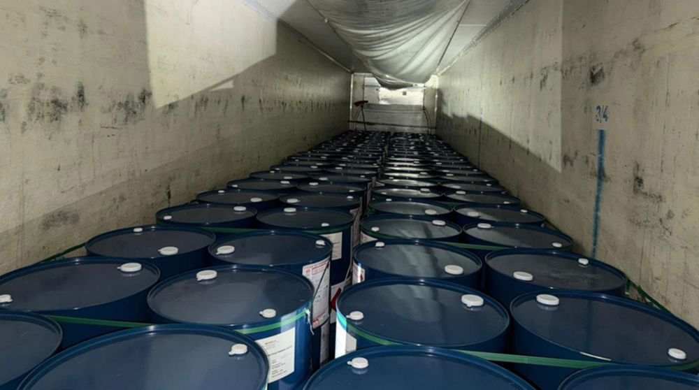 El cargamento de acetato etílico incautado en la frontera de Argentina con Bolivia