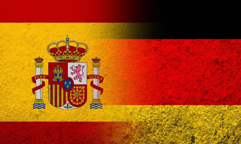 Bandera de España y Alemania.&nbsp;