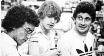 Venancio Ramos, Mario Saralegui y Fernando Morena en una de las tantas giras que hicieron con Peñarol