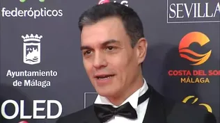 Pedro Sánchez, en los Premios Goya en Barcelona.