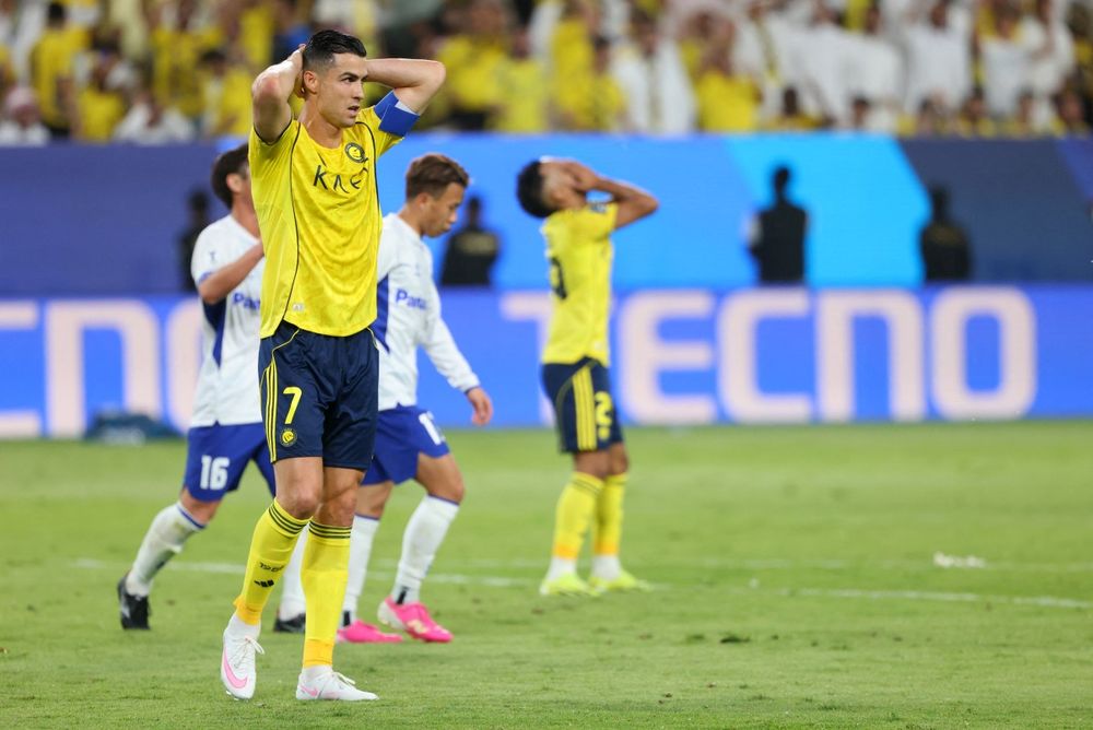 Cristiano Ronaldo en el partido entre el Al Nassr y el Gamba Osaka