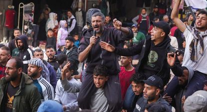 La del martes fue la mayor manifestación contra Hamás desde que comenzó la guerra tras los atentados del 7 de octubre de 2023.