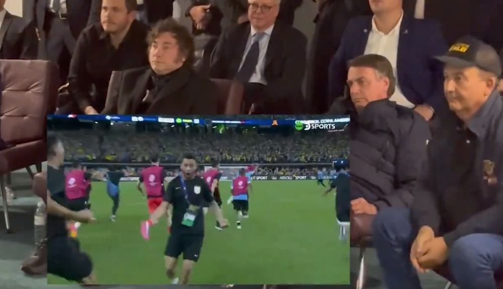 Javier Milei y Jair Bolsonaro vieron la definición por penales que la selección de Uruguay le ganó a Brasil por la Copa América 2024