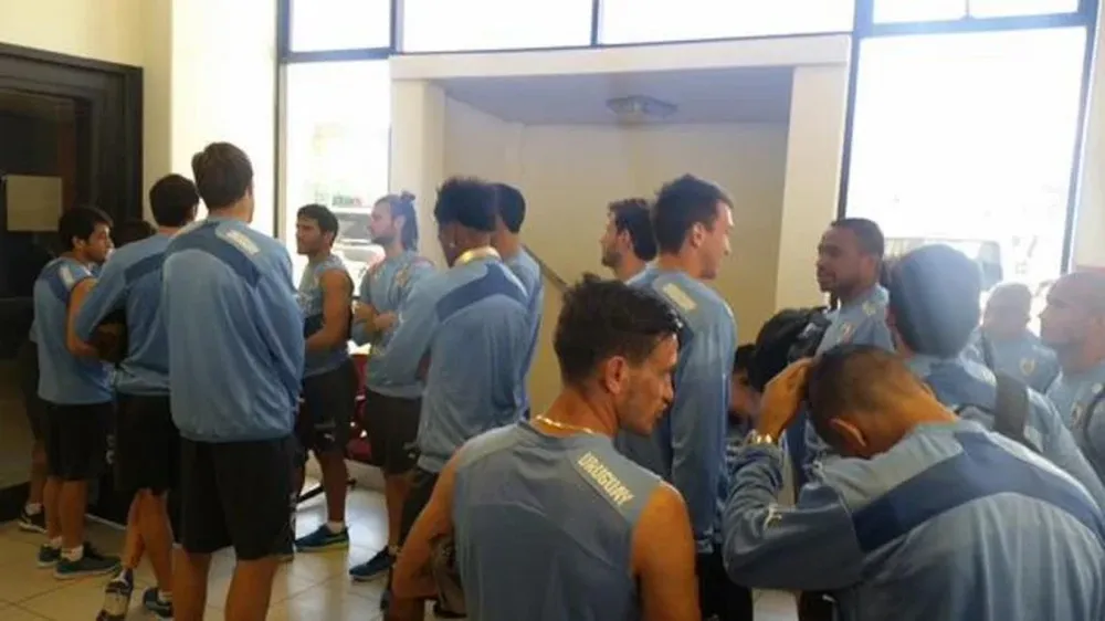 La selección uruguaya en La Paz