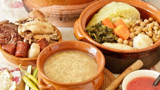 El cocido, el plato más tipico de la cocina madrileña.