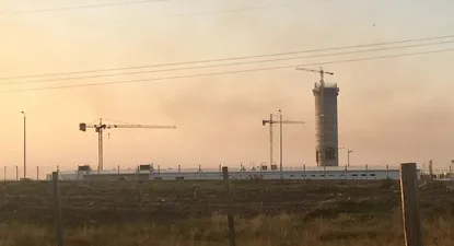 Planta de UPM en construcción en Paso de los Toros