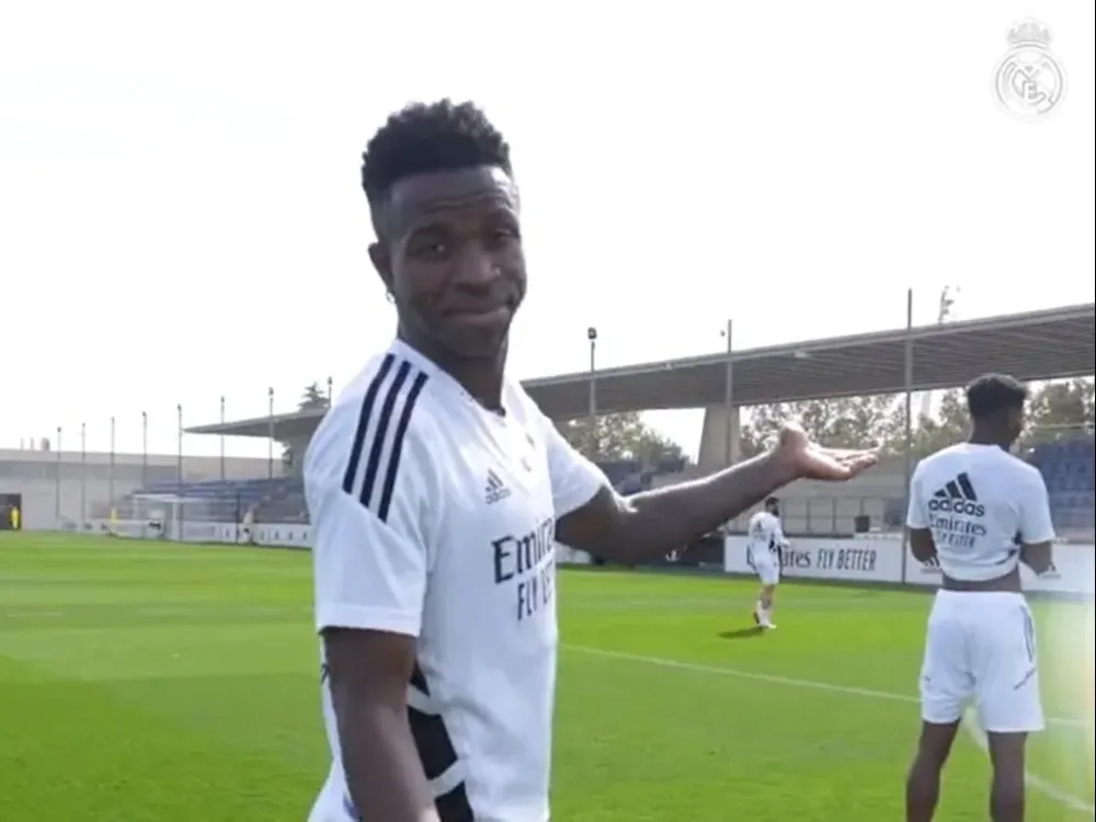 Valverde y Vinicius en la práctica de Real Madrid