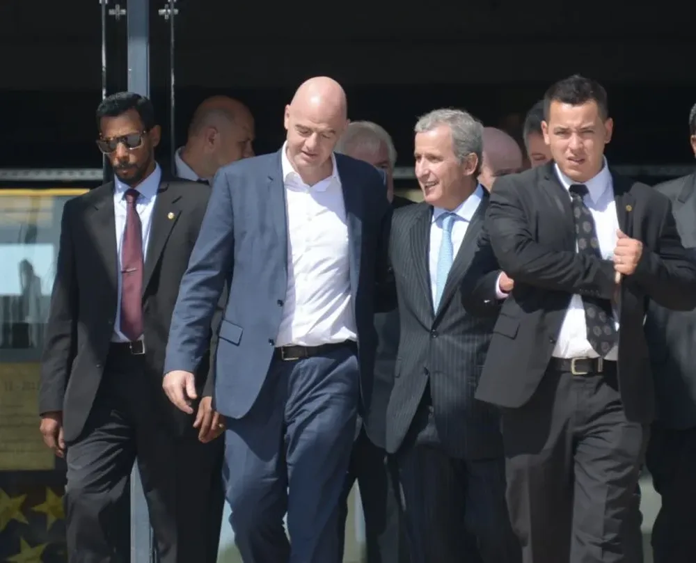Infantino y Damiani juntos en el estadio Campeón del Siglo, el martes
