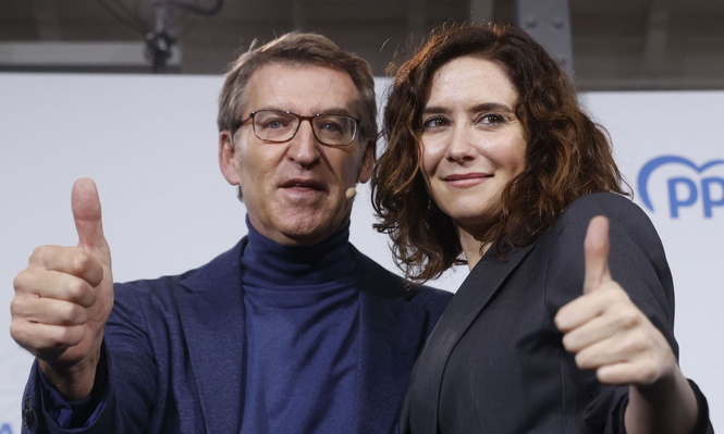 Alberto Núñez Feijóo e Isabel Díaz Ayuso.