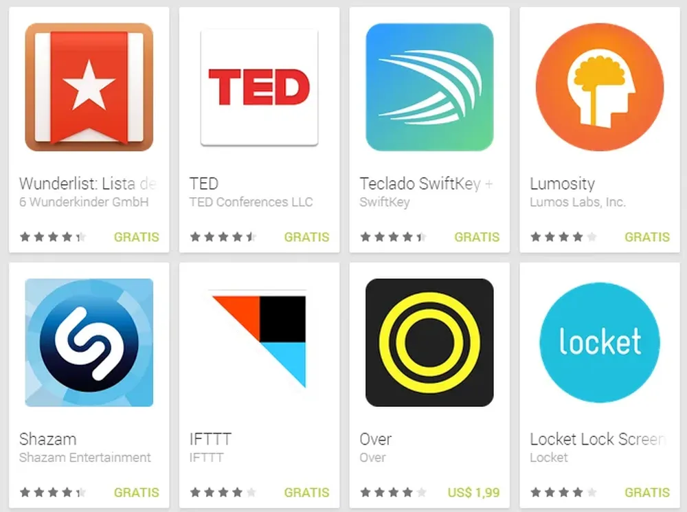 Las primeras apps de la lista