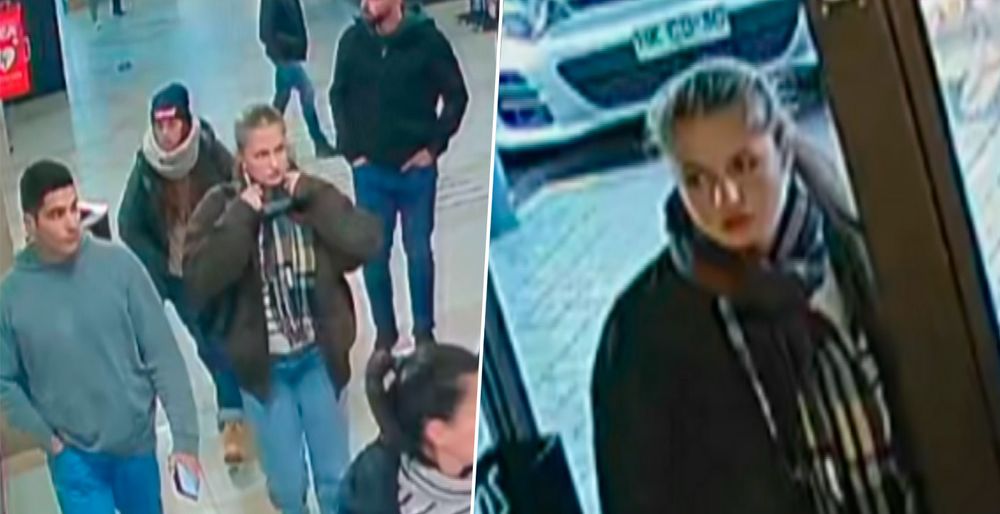 Dos imágenes de la Princesa Leonor en un centro comercial de Punta Arenas, en Chile