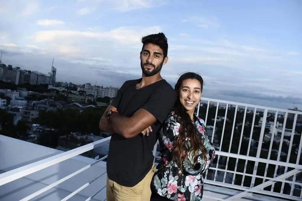 Hernán Petryk y su hermana Georgina, jugadora de Las Cimarronas.