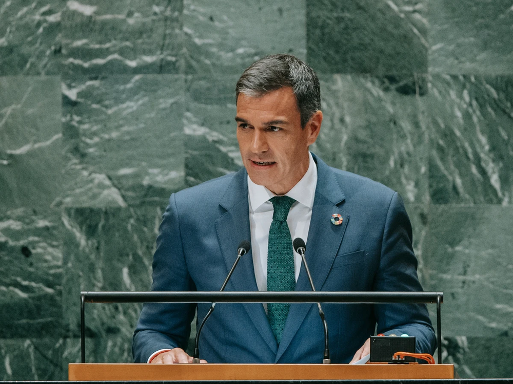 El presidente español, Pedro Sánchez, en la Asamblea General de la ONU.