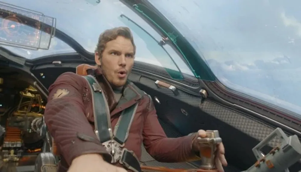 Chris Pratt como Star-Lord en Guardianes de la Galaxia