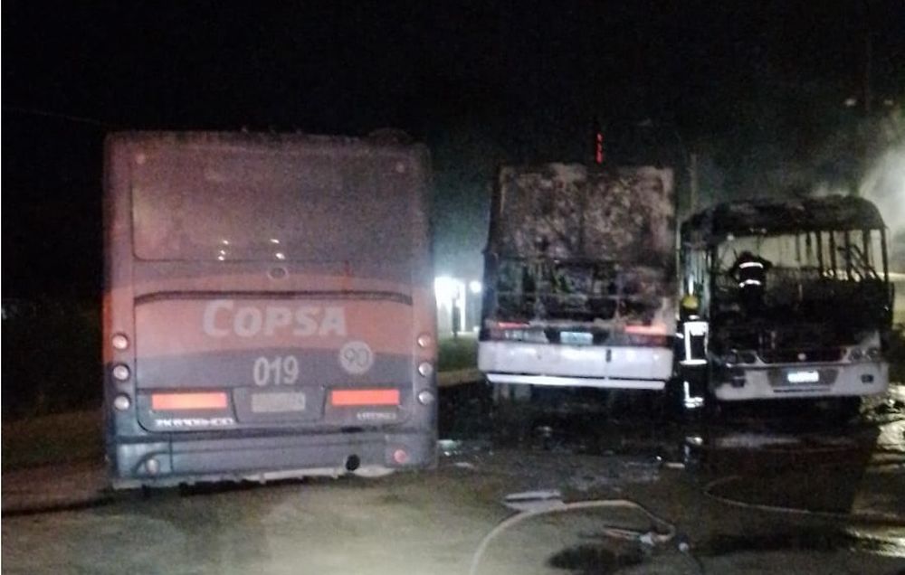 Incendio en Terminal de Parque del Plata: así quedaron los ómnibus de Copsa