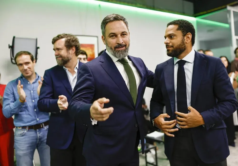 Santiago Abascal e Ignacio Garriga, de la cúpula de Vox.